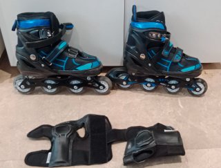 Patines en línea y protecciones para manos