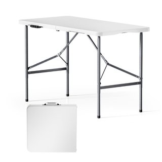 Wiltec | Mesa de camping blanca 122x60 para exteri