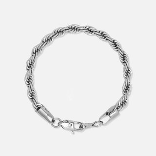 Pulsera CORDÓN ROPE 5 mm - PLATA DE LEY 925