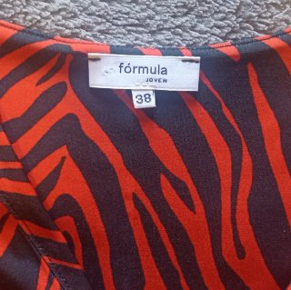 Vestido estampado cebra Formula Joven Talla S