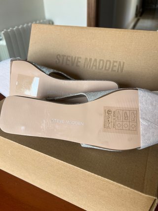 Tacones Steve Madden Calista Plata Glitter