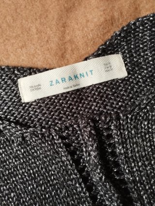 Camiseta de punto azul-Gris