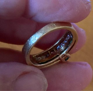 Sortija Oro 18k Diamantes y Esmeraldas