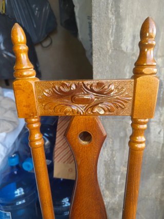 Sedia da pranzo in legno stile vintage