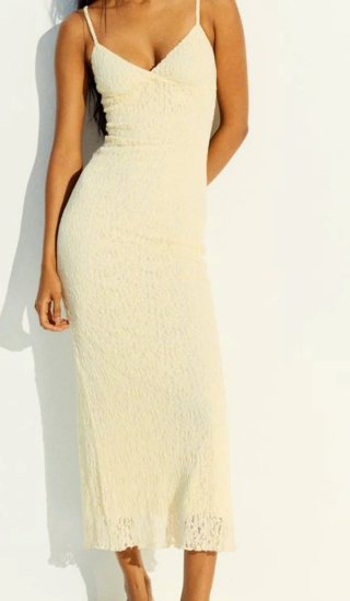 Vestido largo Pull&Bear beige Talla S