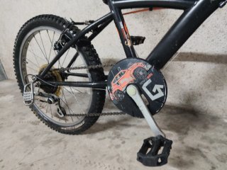 Bicicleta Infantil Btwin Negra y Naranja
