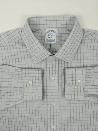 Camisa Brooks Brothers cuadros gris azul Talla L