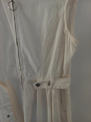 Vestido largo Zara blanco t.M