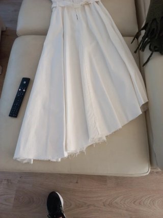 Vestido largo Zara blanco t.M