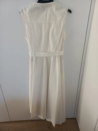 Vestido largo Zara blanco t.M
