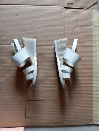 Sandalias tacón blancas talla 36