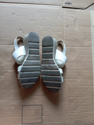 Sandalias tacón blancas talla 36