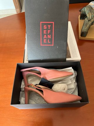 Zapatos Stefanel Destalonados Rosa Tacon
