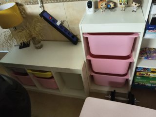 Almacenamiento infantil rosa