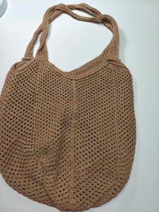 Bolso de crochet beige
