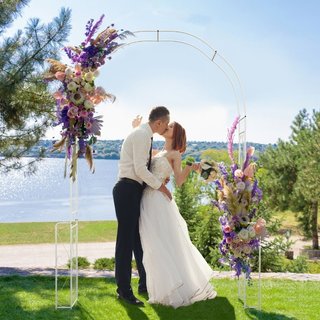 Arco de jardín de metal galvanizado 240cm, Pérgola