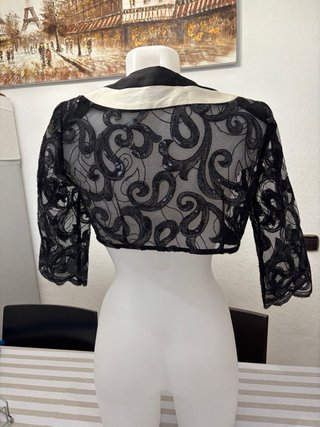 Bolero Torera Negro y Blanco