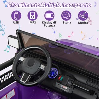 Coche eléctrico para niños de 2 plazas, coche eléc