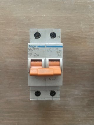Magnetotérmico Hager C10 C20 C25 de 230V