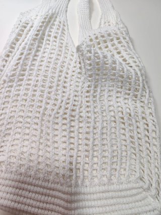 Bolso de crochet blanco