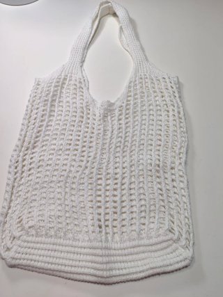 Bolso de crochet blanco