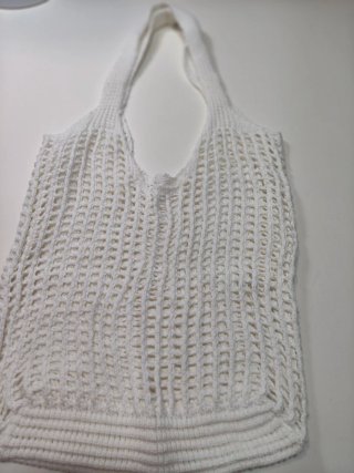 Bolso de crochet blanco