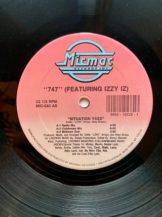 Vinilo Maxi 747 Ft. Izzy Iz Situation Yazz 1990