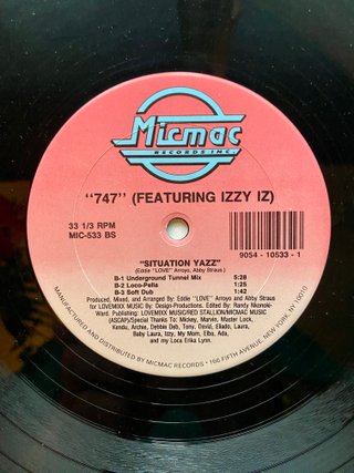 Vinilo Maxi 747 Ft. Izzy Iz Situation Yazz 1990
