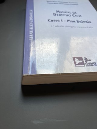Manual Derecho Civil Curso I Plan Bolonia 3ra edc.