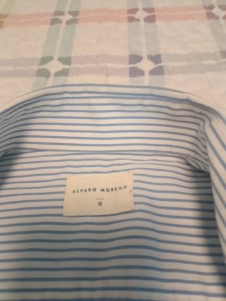 Camisa de rayas ALVARO MORENO azul y blanca Talla