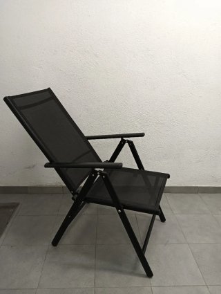 Juego de 4 Sillas Plegables Negras