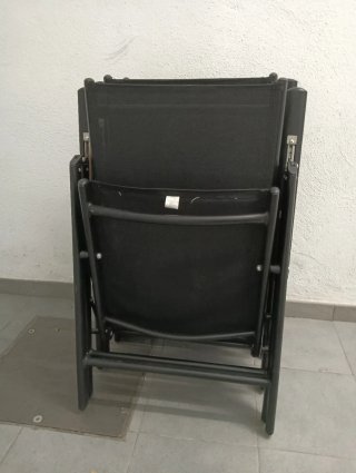 Juego de 4 Sillas Plegables Negras