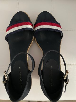 Sandalias cuña Tommy Hilfiger azul marino