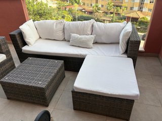 Conjunto Sofá y Sillón Exterior