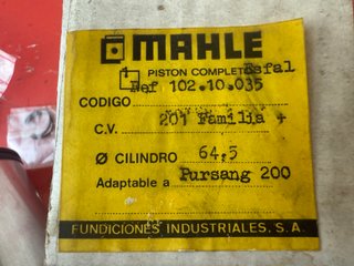 Pistón Mahle Bultaco 200 64,5mm