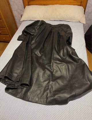 Abrigo de piel negro mujer
