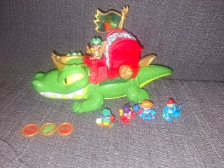 Piratix Coche Cocodrilo con Figuras y Monedas