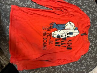 Camiseta manga larga roja infantil