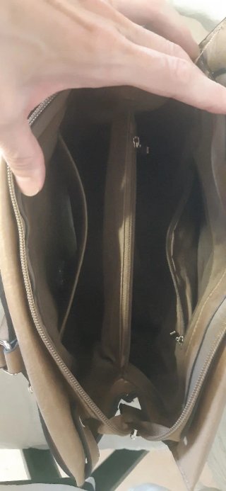 Borsa maculata beige e marrone