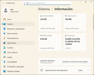 HP Intel i5 10ª Gen | SSD 240GB | 8GB RAM