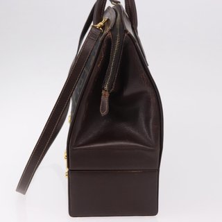 FENDI Zucca Canvas Hand Bag 2way Black Brown Auth