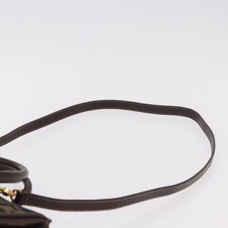 FENDI Zucca Canvas Hand Bag 2way Black Brown Auth