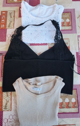 Lote Ropa Mujer Beige y Negro.