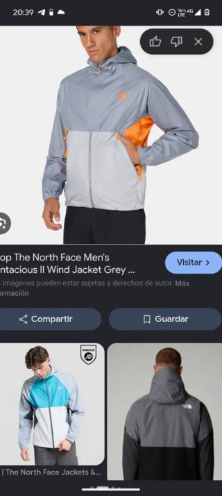 Chaqueta The North Face Hombre Gris Naranja