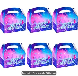 Scatole Festa Happy Birthday a Tema Musicale