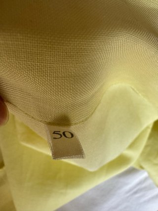Camisa Lino Amarillo Vintage Talla XL