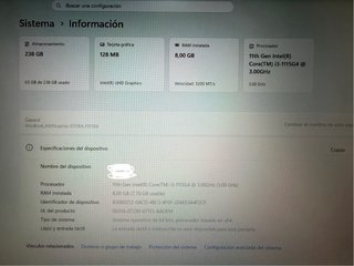 ASUS VivoBook 15 i3 11ª Gen | 8GB RAM | 256GB SSD
