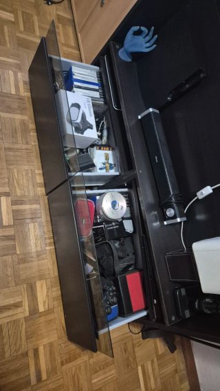 Mueble TV Ikea Negro/Marrón