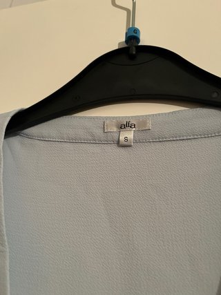 Blusa azul manga volante talla S