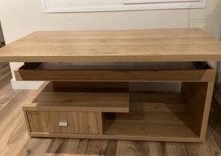 Mesa centro elevable estilo Japandi madera